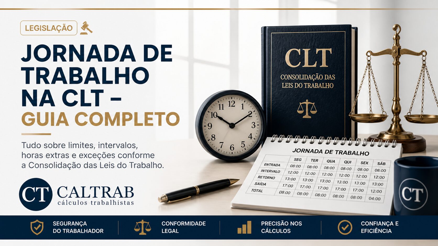 Jornada de trabalho na CLT com regras, limites e horas extras explicadas CALTRAB