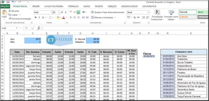 FÓRMULAS EXCEL IDENTIFICANDO FINAIS DE SEMANA/FERIADOS - Excel